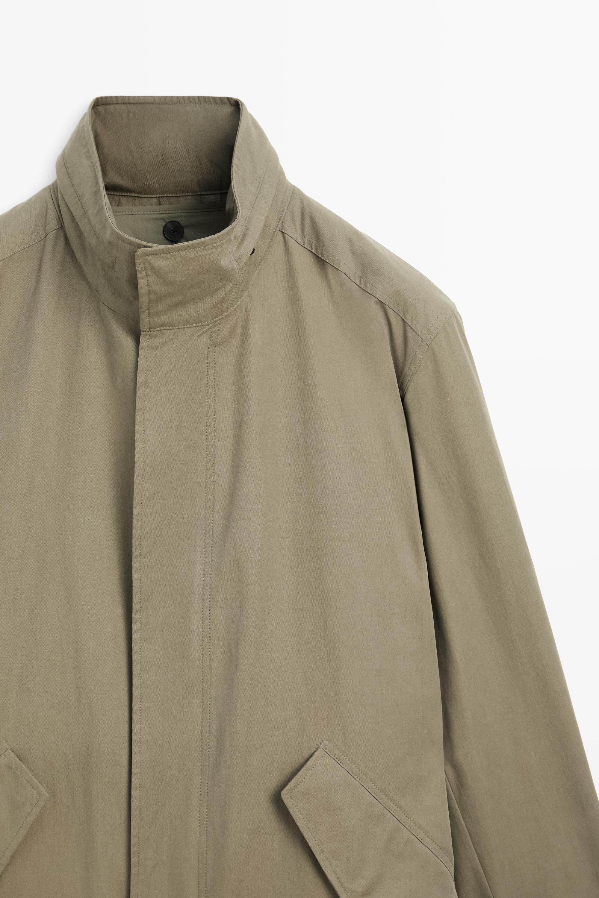 Parka longue col montant 100% coton